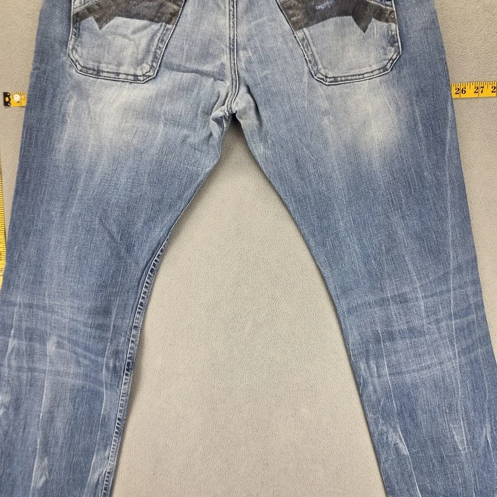 Diesel Jeans Mens 33x32 Blue Poiak Regular‎ Slim Tapered Made in Italy 008C3
